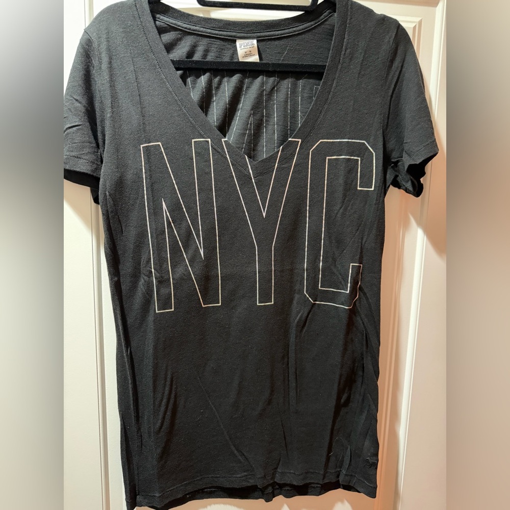 PINK Victoria's Secret Black NYC Graphic Tee